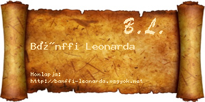 Bánffi Leonarda névjegykártya
